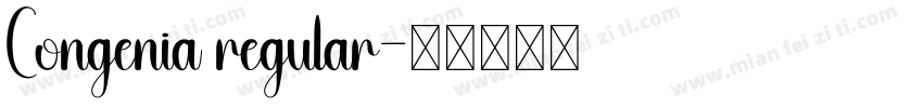 Congenia regular字体转换